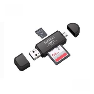 💾🔌 Earldom OT70 – Multi-Function Card Reader me OTG & USB për SD/TF